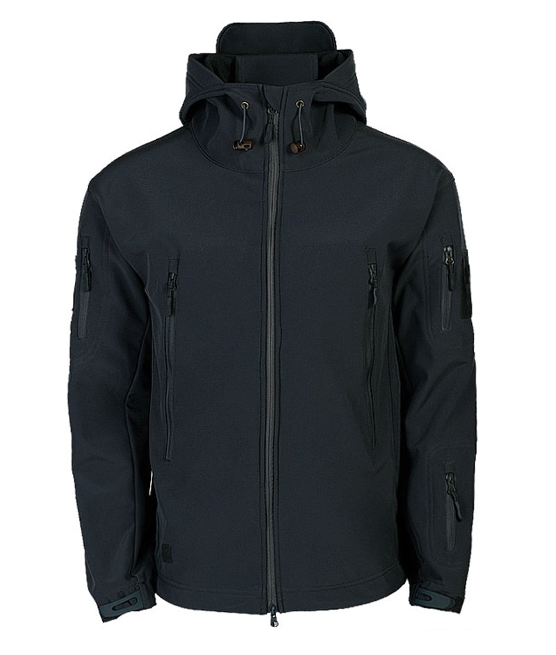 Hooded Tactical Jacket for Men - Full Zip - Image 4