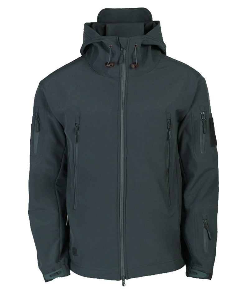Hooded Tactical Jacket for Men - Full Zip - Image 10