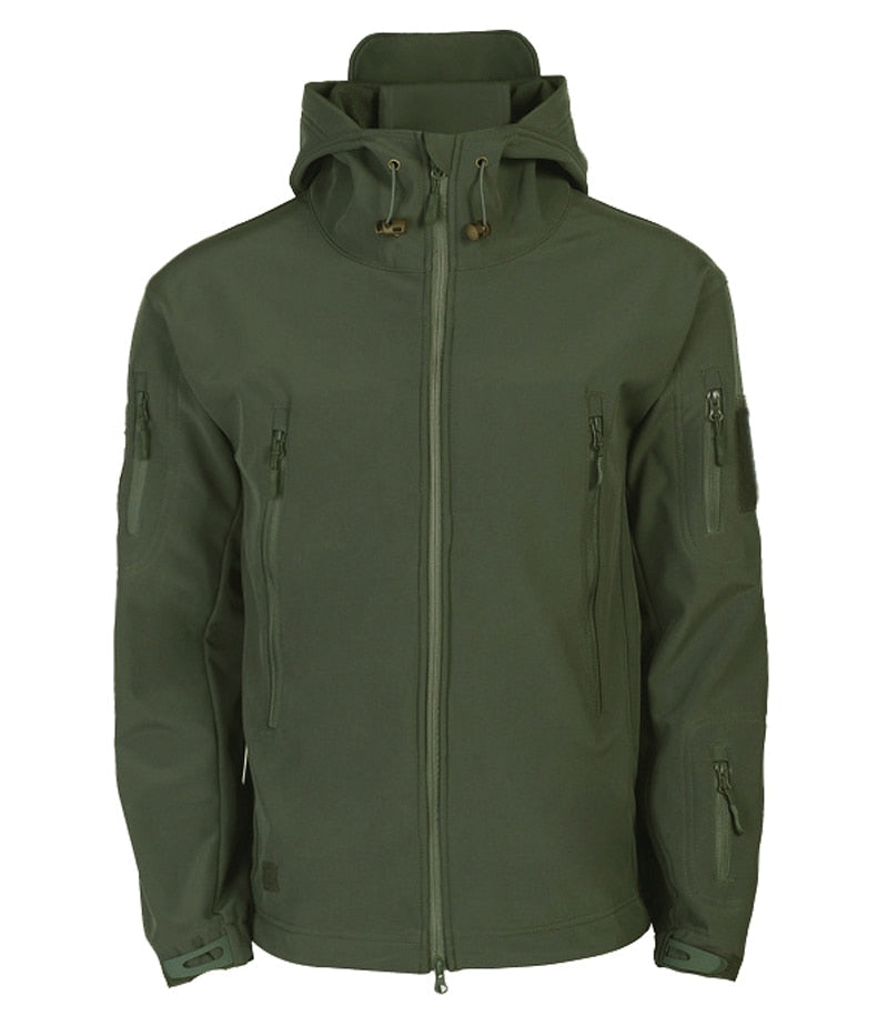 Hooded Tactical Jacket for Men - Full Zip - Image 13