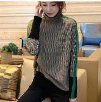 Turtleneck Patterned Sweater for Women - Long Sleeve - Image 5