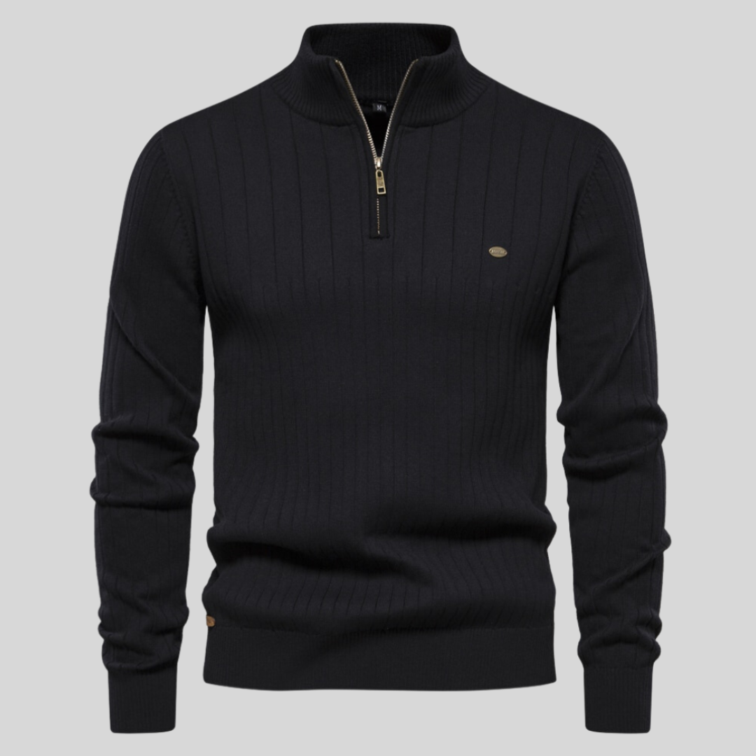 Quarter Zip Sweater for Men - Long Sleeve - Image 1