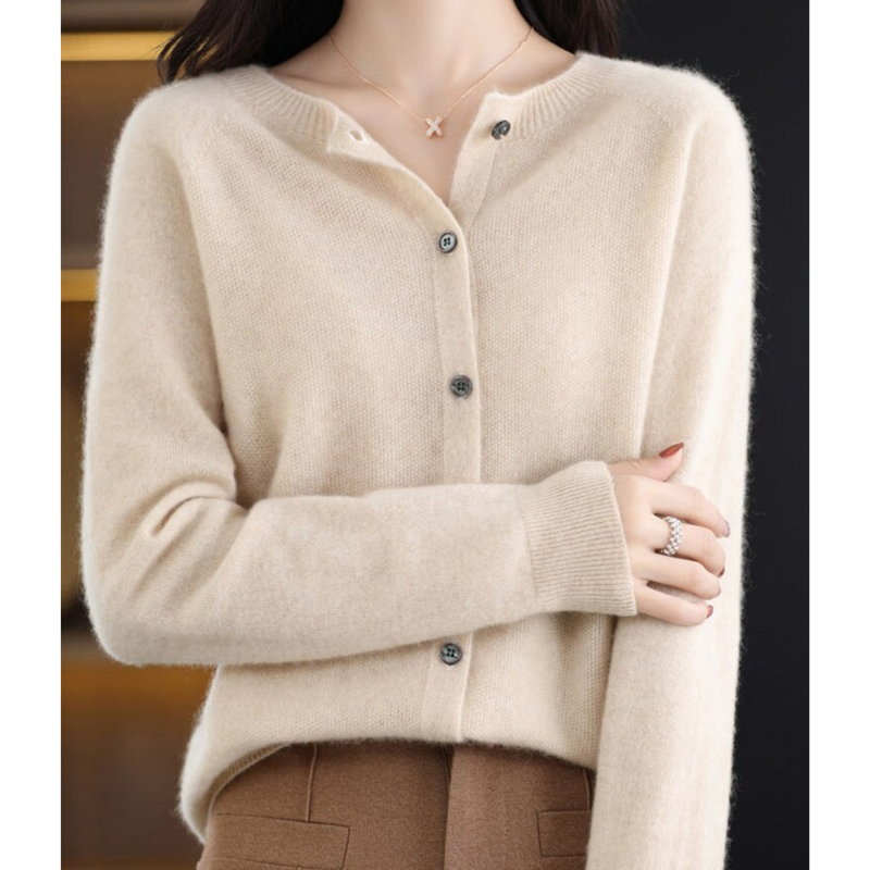Button-Down Cardigan Sweater for Women - Long Sleeve - Image 8