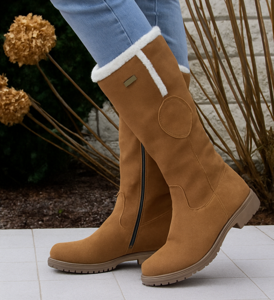 Women's Knee-High Shearling Trim Boots