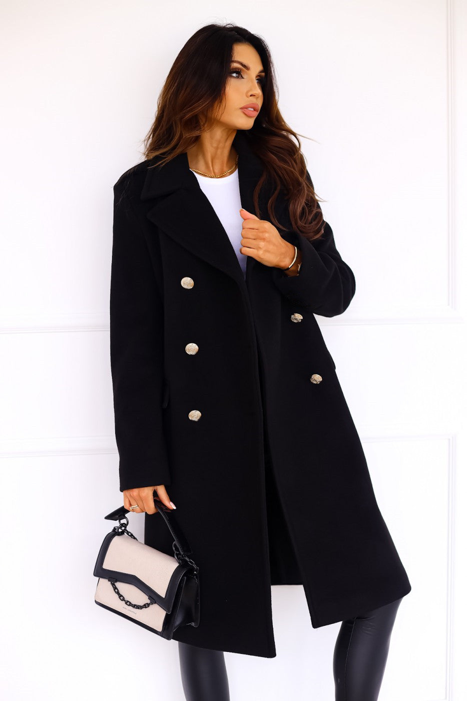 Coat for Women - Double-Breasted - Image 3