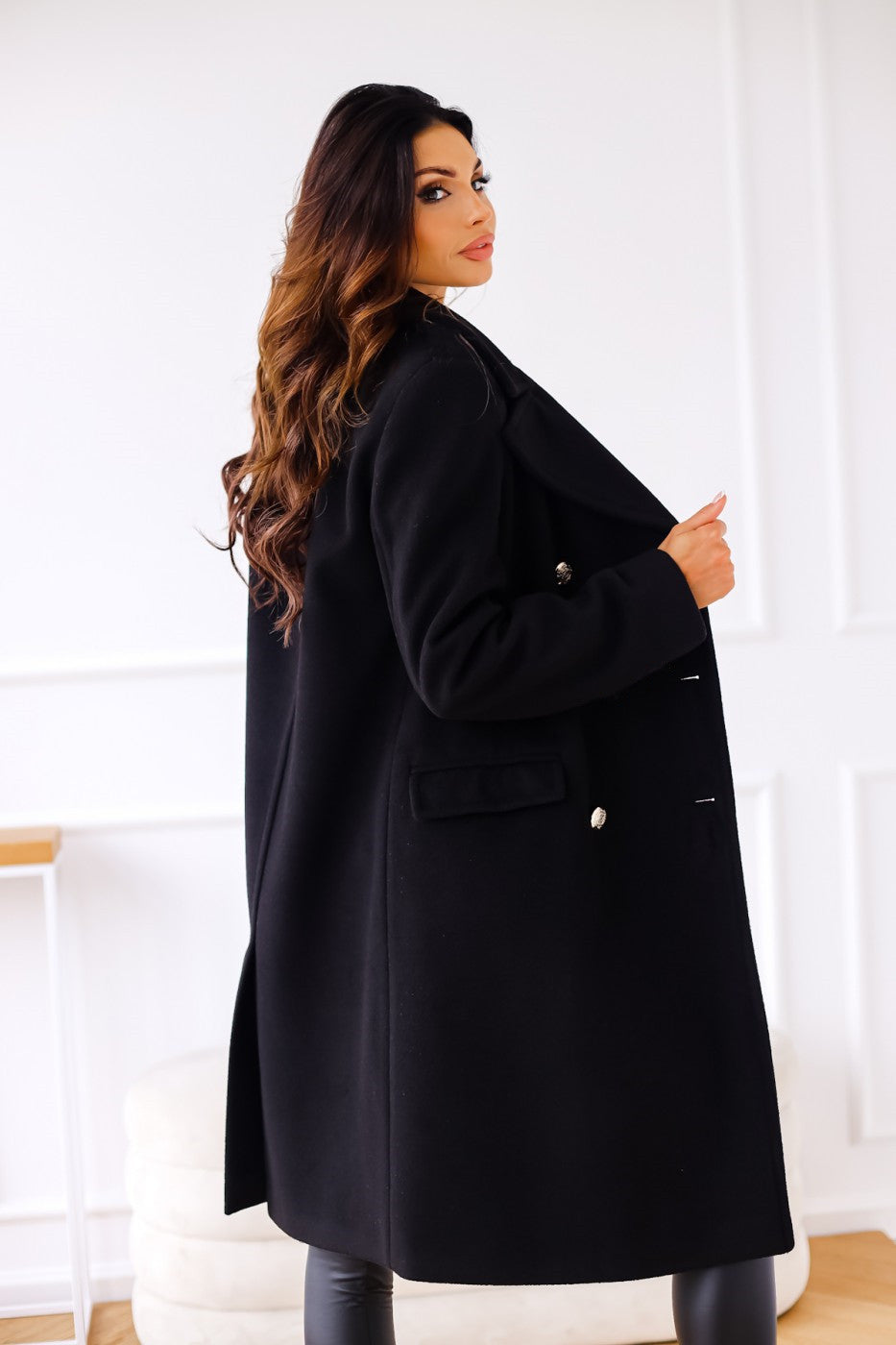 Coat for Women - Double-Breasted - Image 4