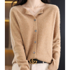 Button-Front Cardigan Sweater for Women - Long Sleeve - Image 1