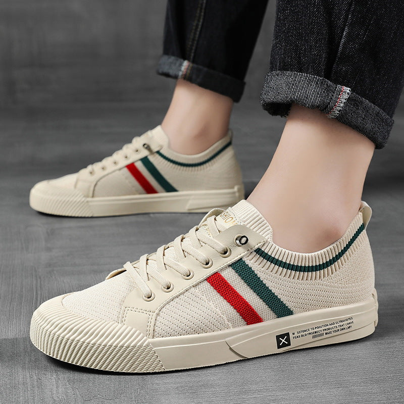 Casual Lace-up Sneakers for men - Striped Detail Low Top - Image 3