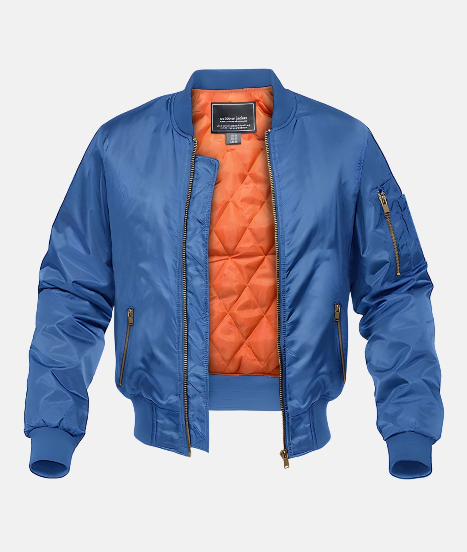 Bomber Jacket for Men - Ribbed Collar - Image 1