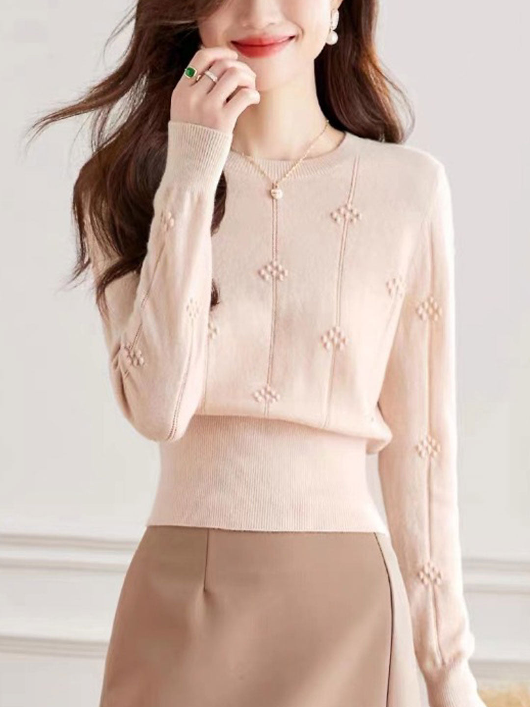 Pullover Sweater for Women - Fitted - Image 2
