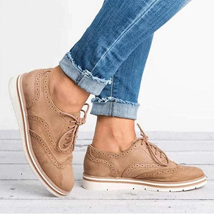 Oxfords Lace-up Shoes for Women - Wingtip - Image 2