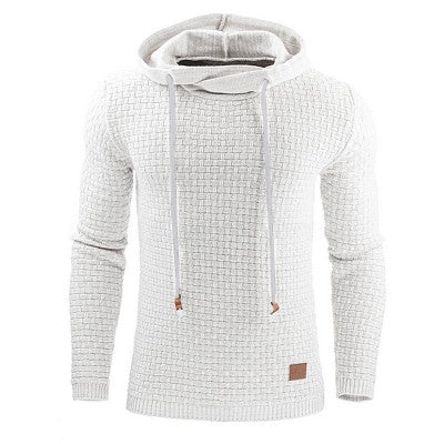 Textured Knit Hoodie for Men - Slim Fit - Image 3
