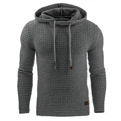 Textured Knit Hoodie for Men - Slim Fit - Image 2