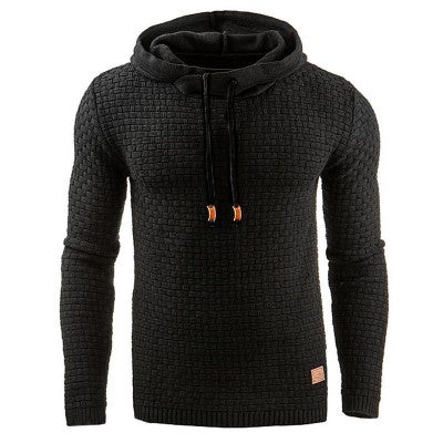 Textured Knit Hoodie for Men - Slim Fit - Image 1