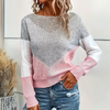 Color Block Sweater for Women - Crew Neck - Image 1