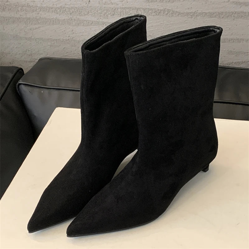 Ankle Boots for Women - Pointed Toe - Image 3