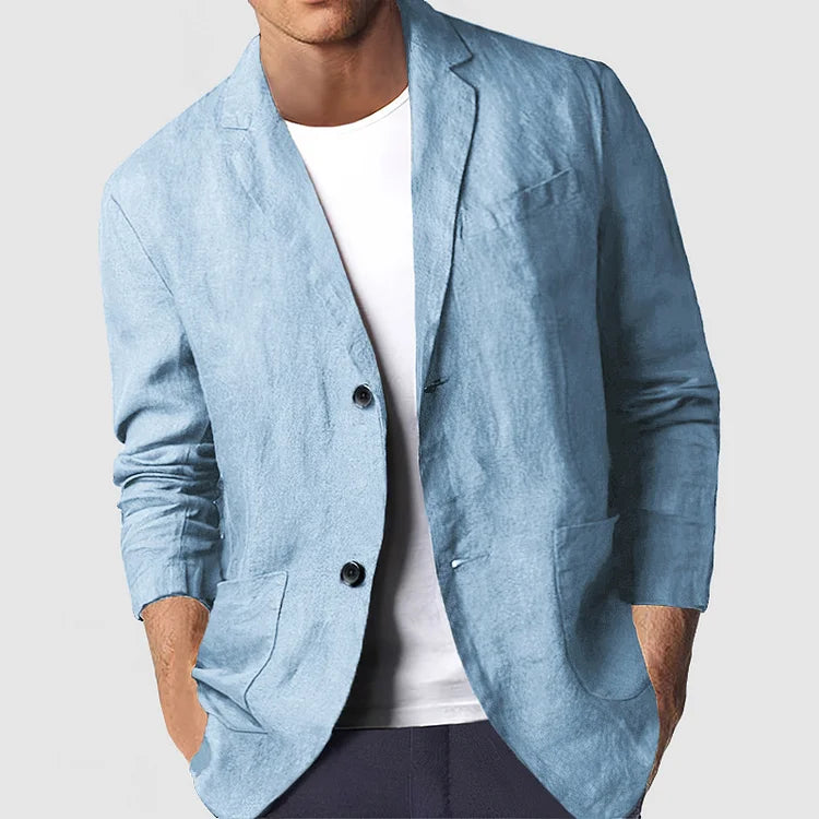 Casual Blazer Jacket for Men - Patch Pockets - Image 3