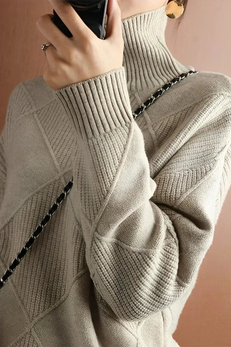 Turtleneck Sweater for Women - Long Sleeve - Image 4