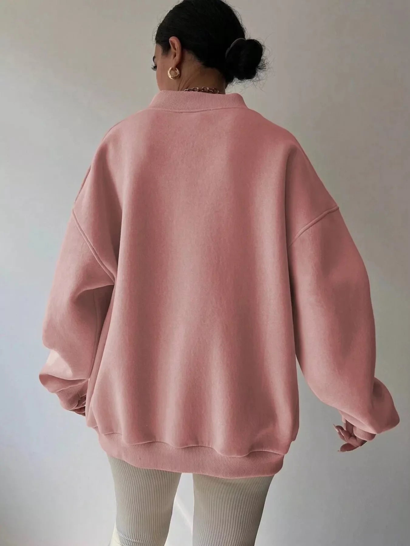 Oversized Pullover Sweater for Women - Drop Shoulder - Image 3