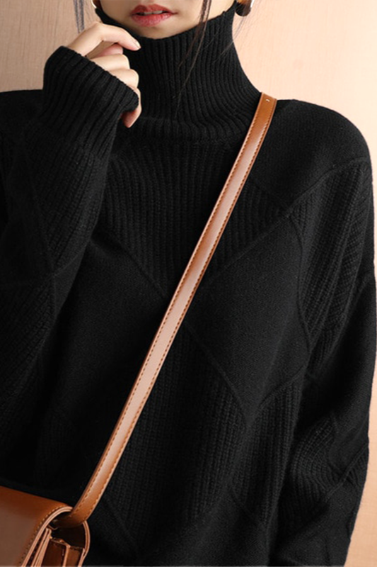 Turtleneck Sweater for Women - Long Sleeve - Image 8