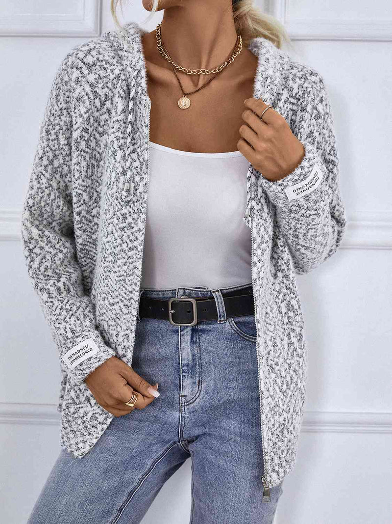 Hooded Cardigan for Women - Front Pockets - Image 1