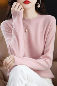 Crew Neck Sweater for Women - Fitted - Image 3