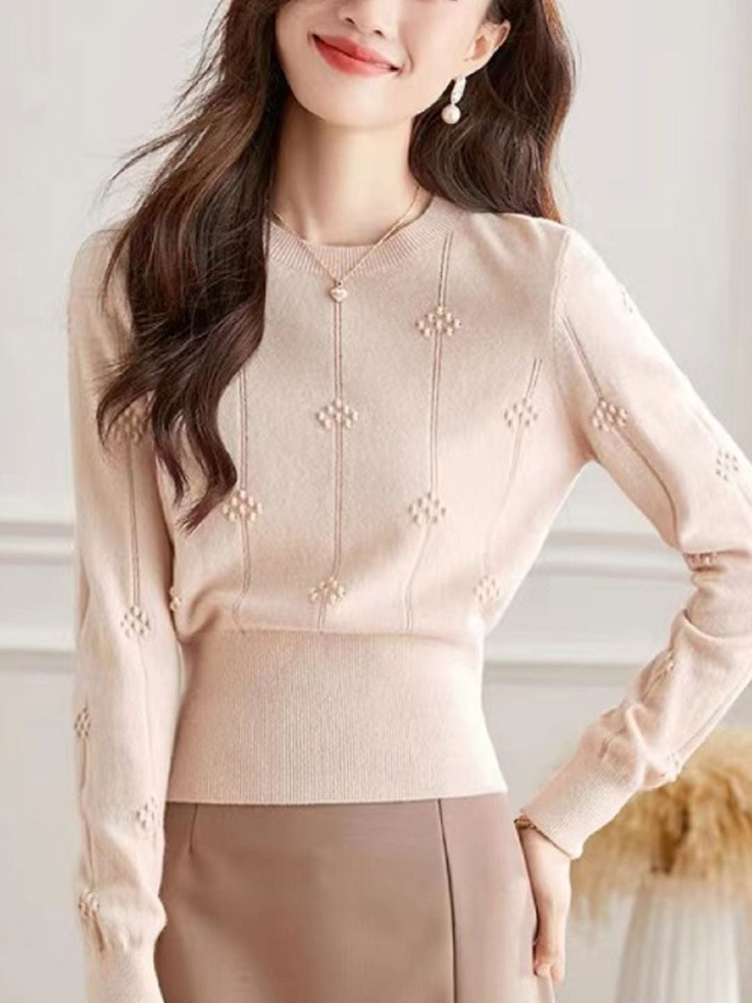 Pullover Sweater for Women - Fitted - Image 1