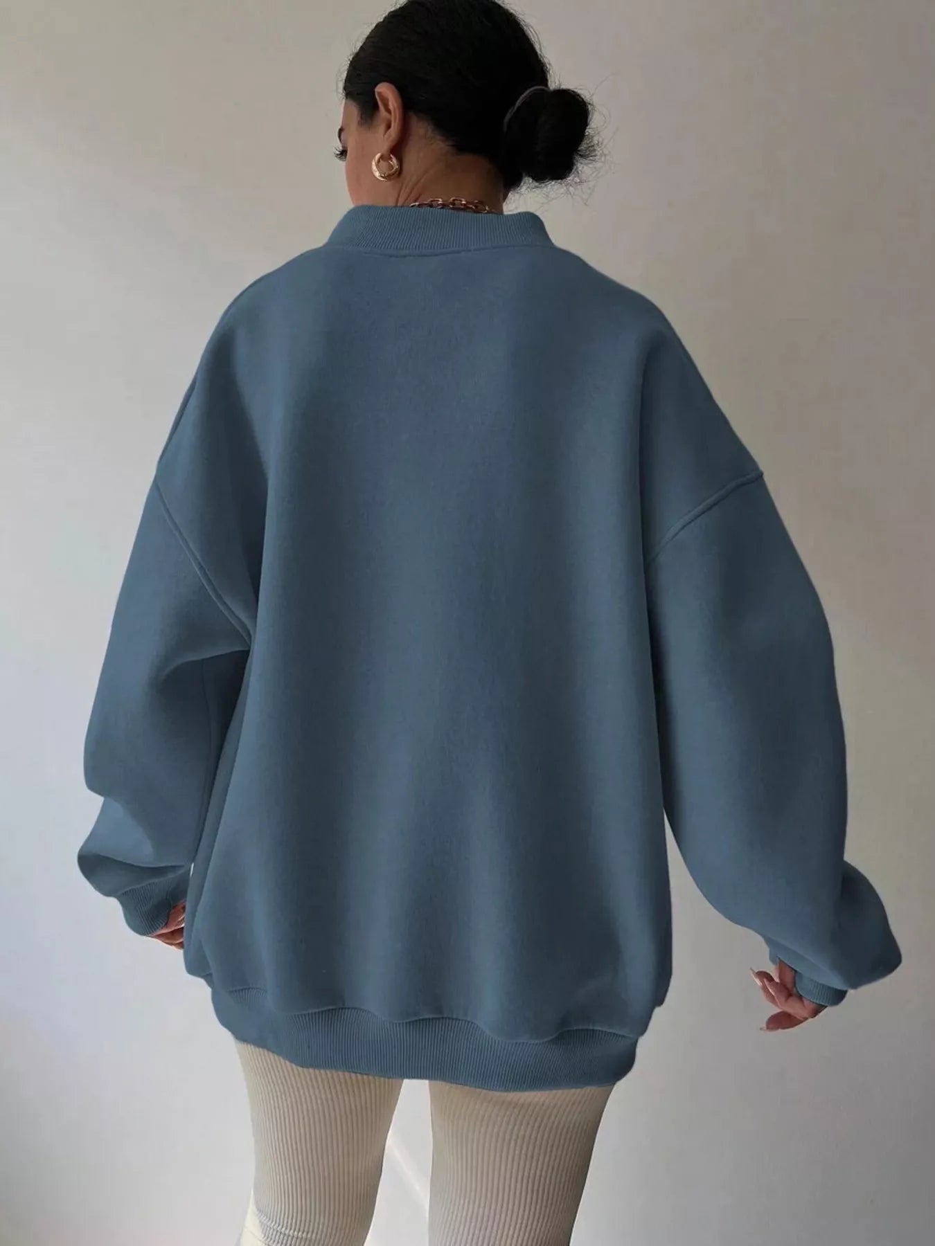 Oversized Pullover Sweater for Women - Drop Shoulder - Image 29