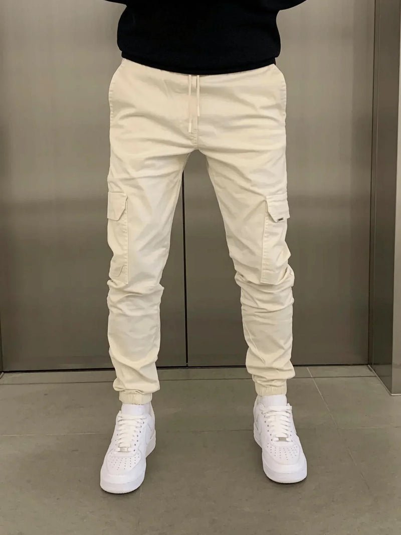 Cargo Jogger Pants for men - Slim Fit Ankle Cuffs - Utility Multiple Pockets Drawstring Pants - Image 8