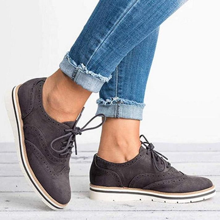 Oxfords Lace-up Shoes for Women - Wingtip - Image 4