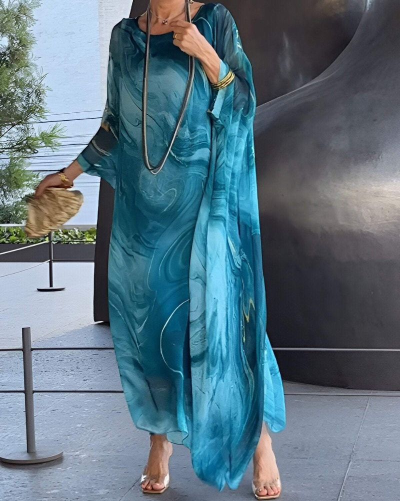 Long Sleeve Maxi Dress for Women - Loose Fit Oversized - Image 1