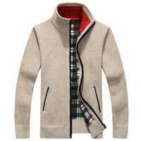 Knit Full Zip Jacket for Men - Stand Collar - Image 3