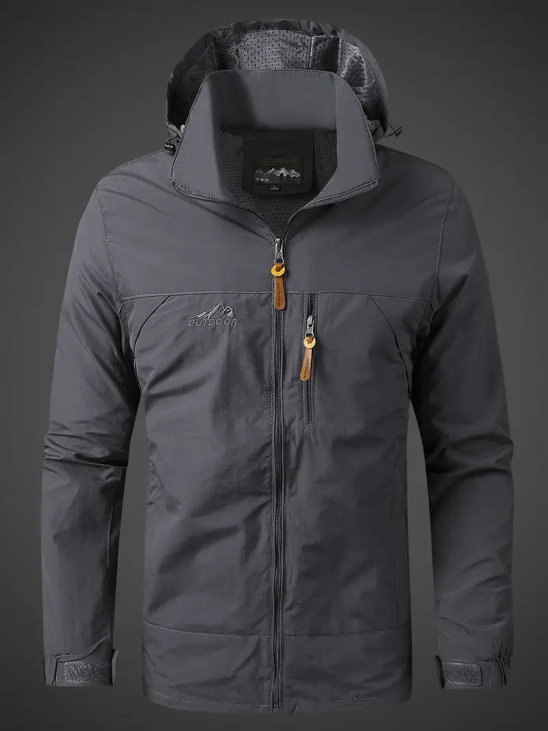 Hooded Zip-Up Jacket for Men - Lightweight - Image 8