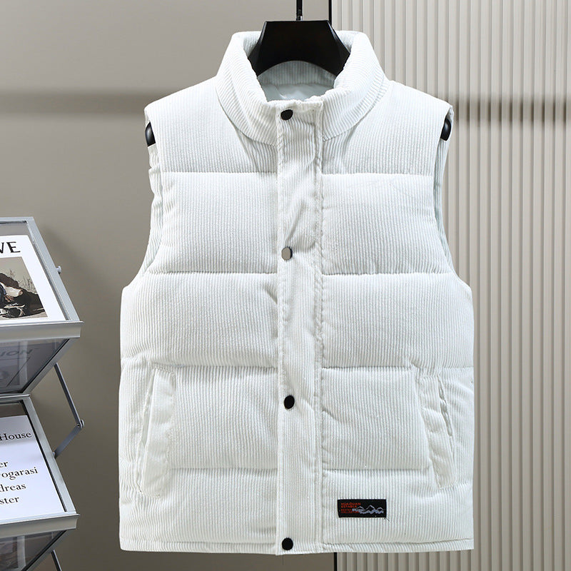 Quilted Puffer Vest for Men - Button Front - Image 3