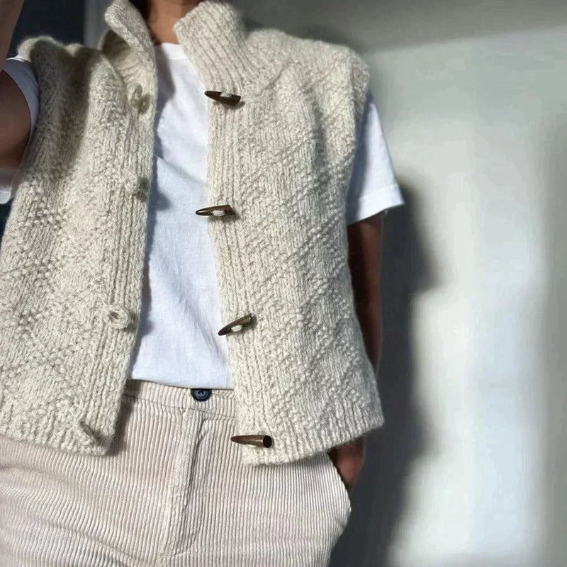 Knit Vest for Women - Button Front - Image 1