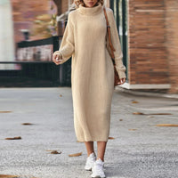 Knit Sweater Dress for Women - Long Sleeve - Image 1