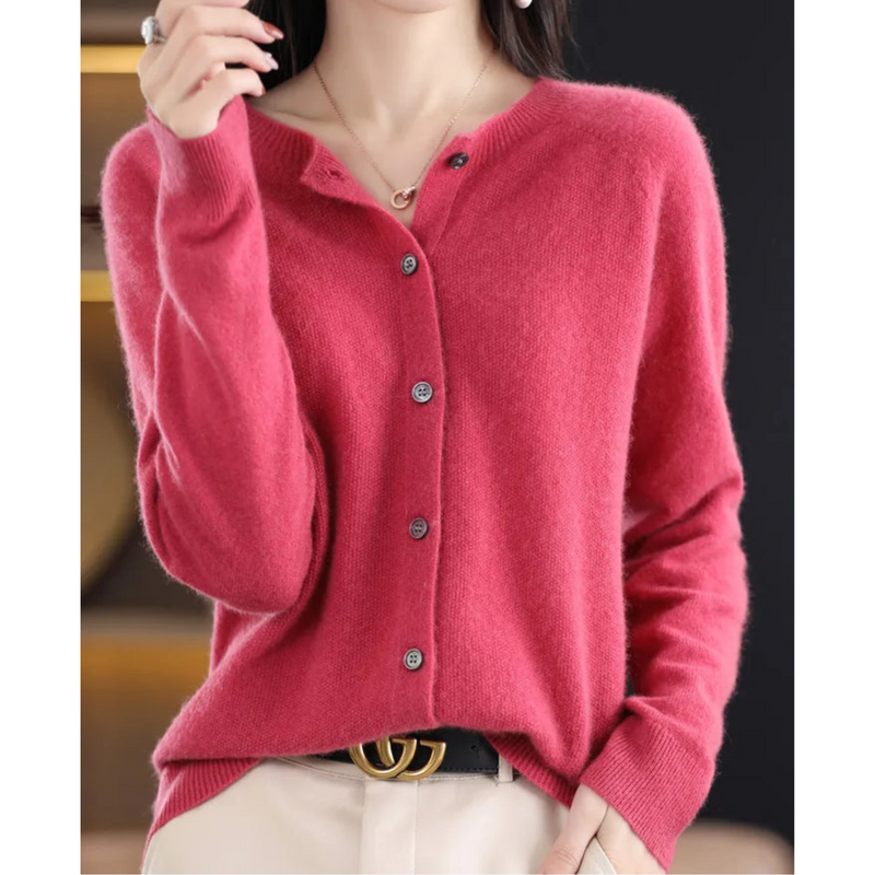 Button-Down Cardigan Sweater for Women - Long Sleeve - Image 4