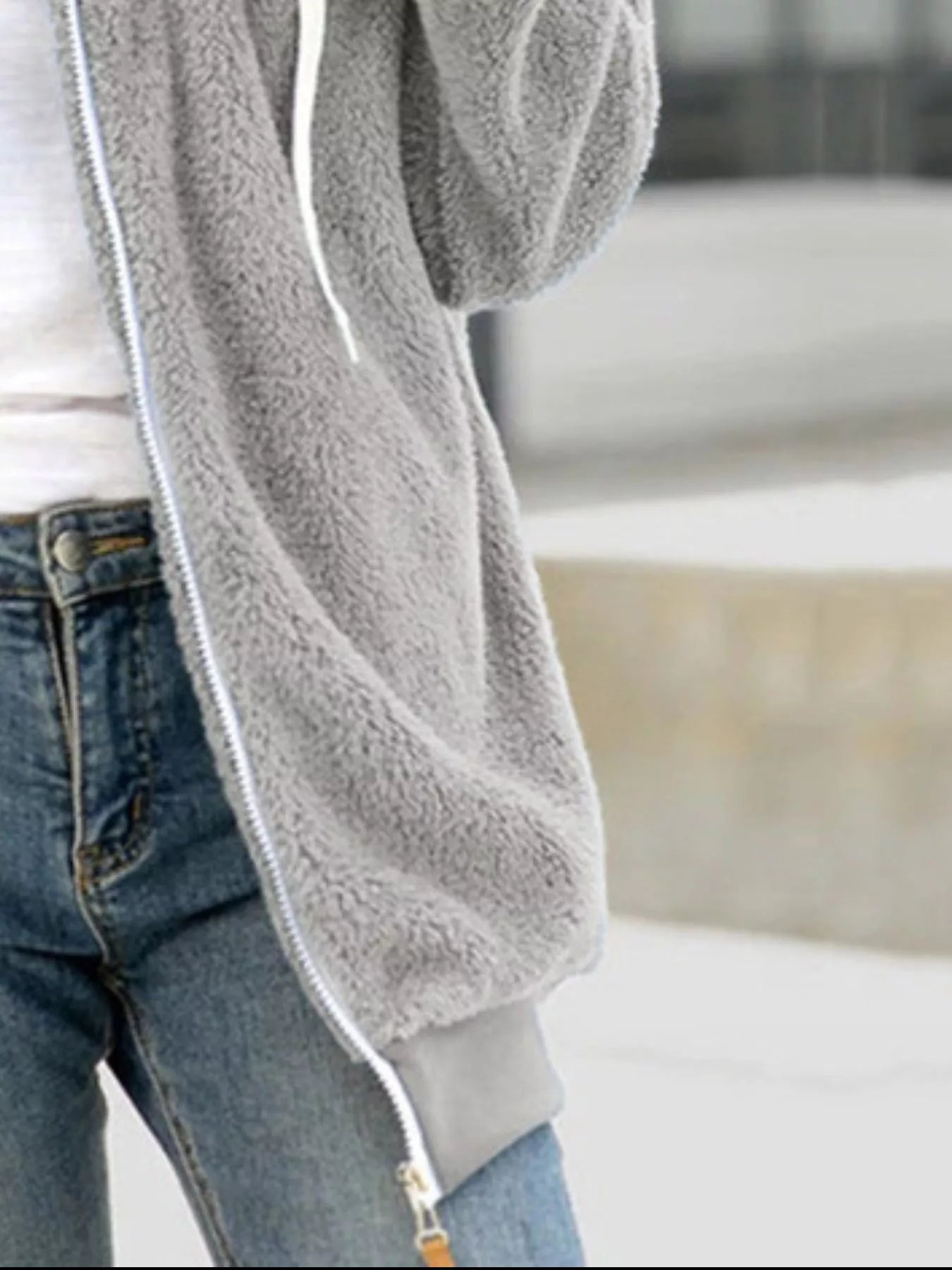 Hooded Cardigan Sweater for Women - Zip Front - Image 9