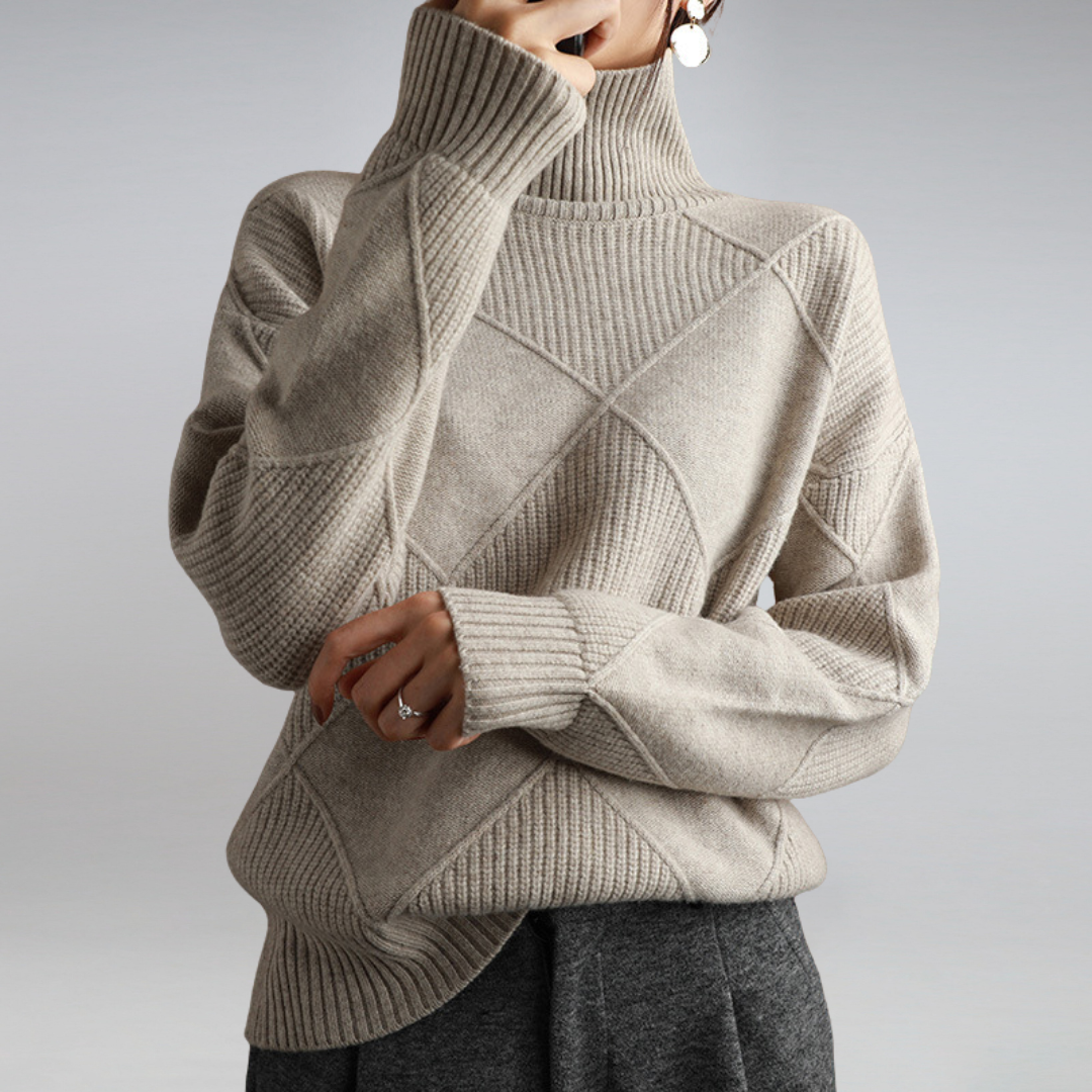 Turtleneck Sweater for Women - Long Sleeve - Image 4