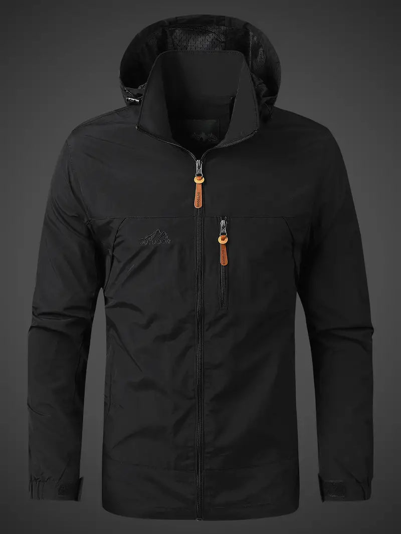 Hooded Zip-Up Jacket for Men - Lightweight - Image 6