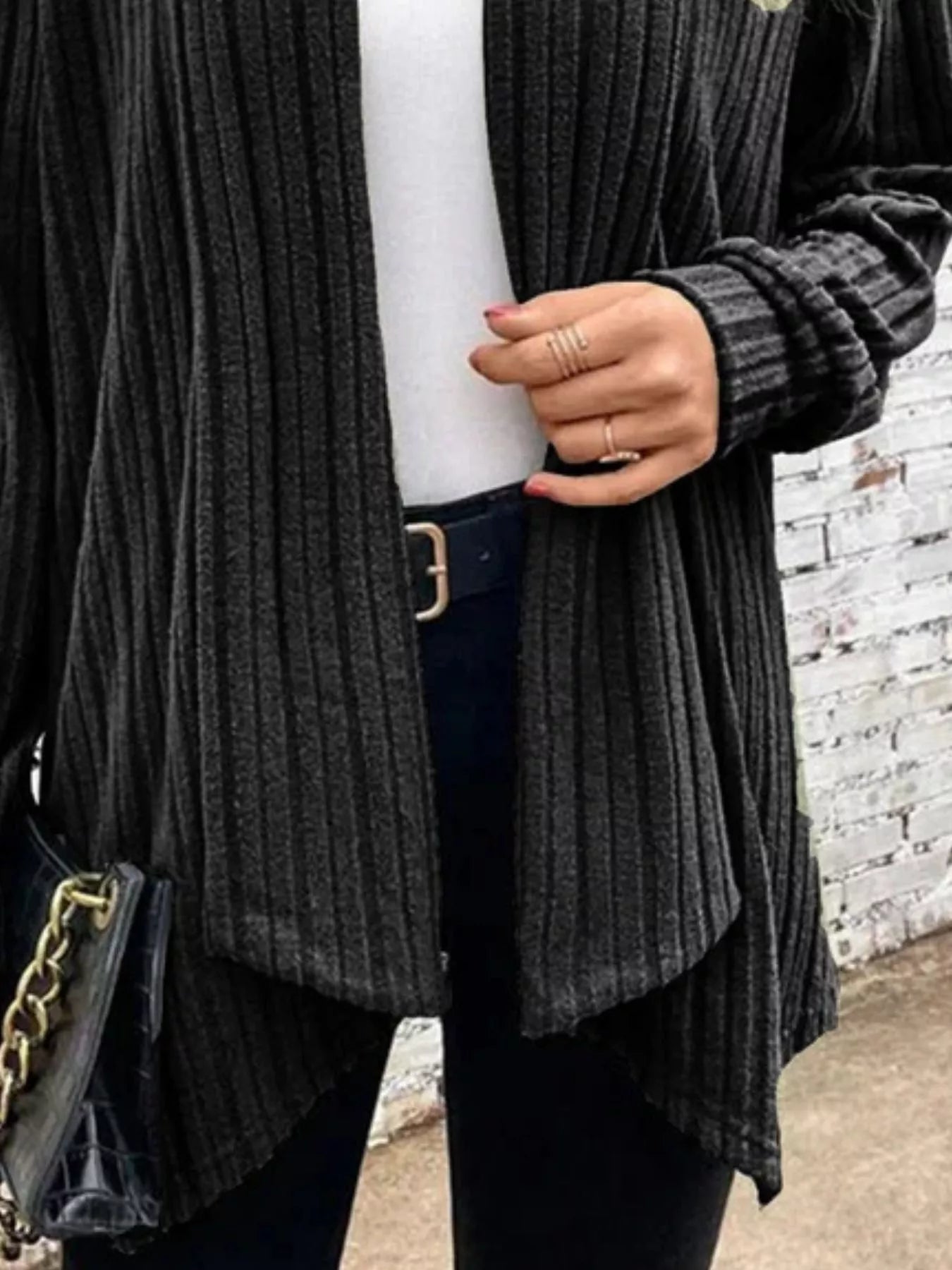 Open Front Cardigan for Women - Relaxed - Image 9