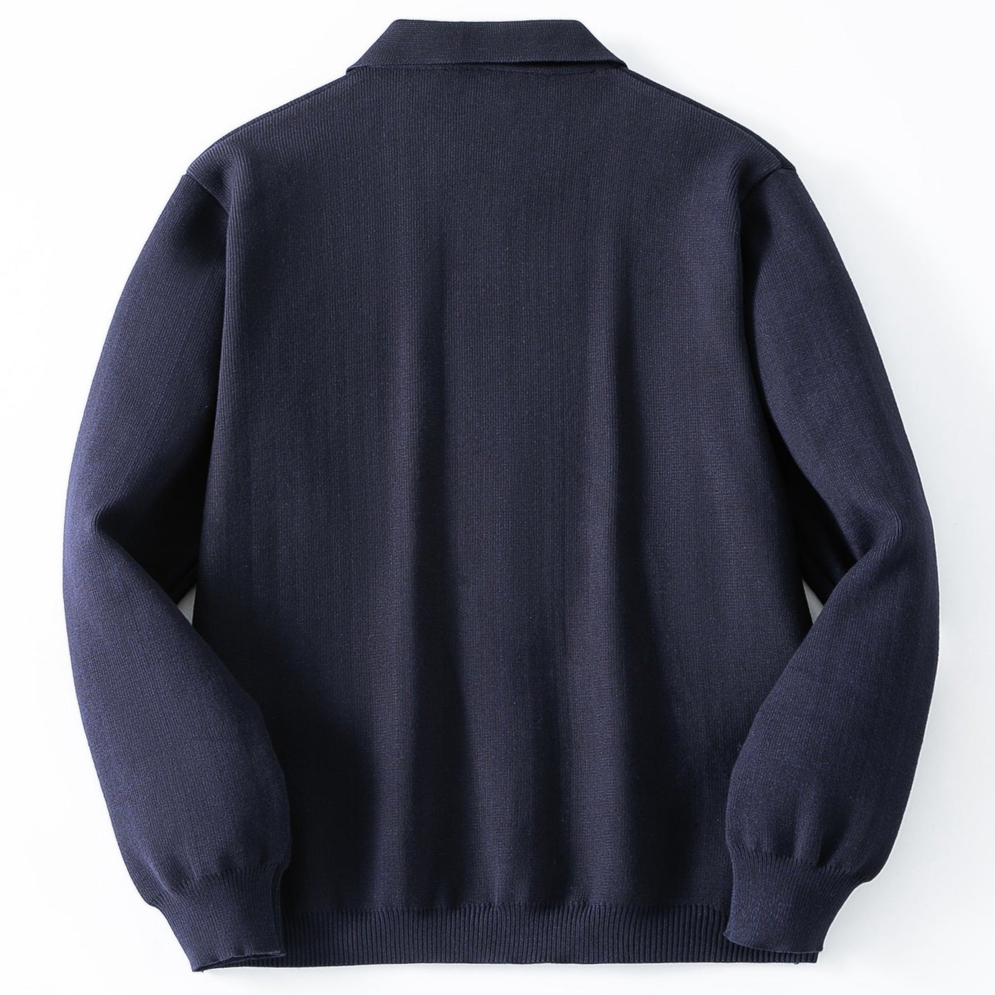 Button-Down Collared Sweater for Men - Patch Pockets - Image 3