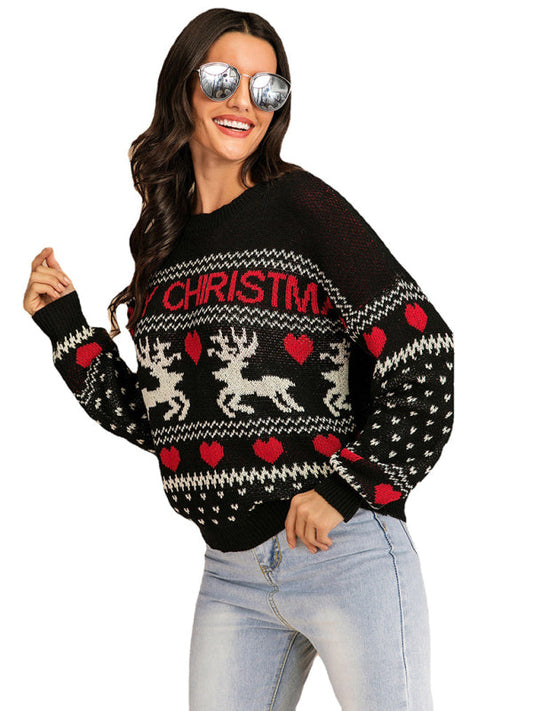 Crewneck Sweater for Women - Reindeer - Image 5