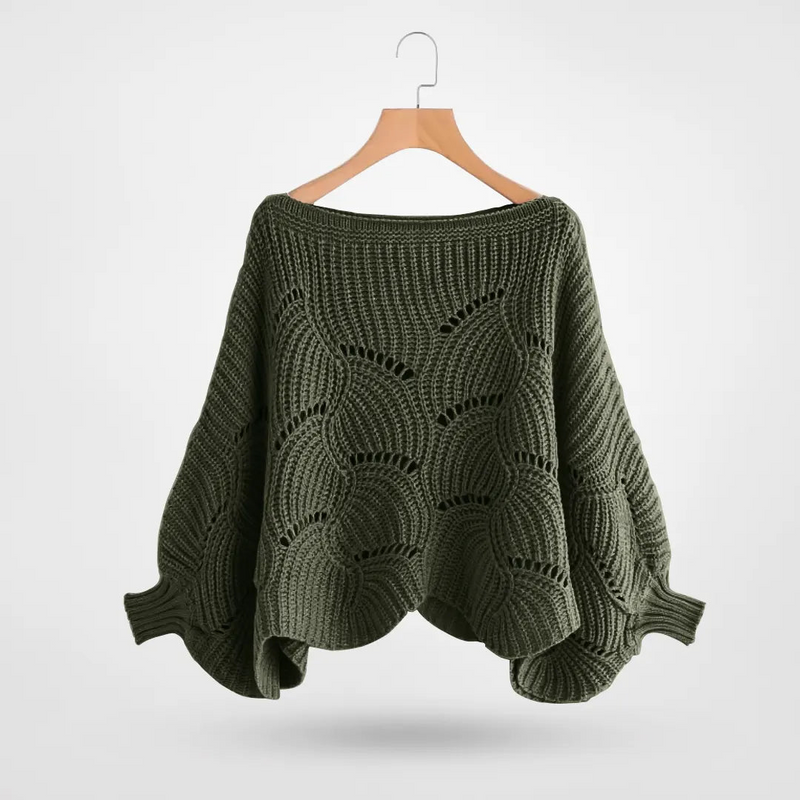 Oversized Sweater for Women - Wide Neck - Image 2
