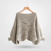 Oversized Sweater for Women - Wide Neck - Image 1