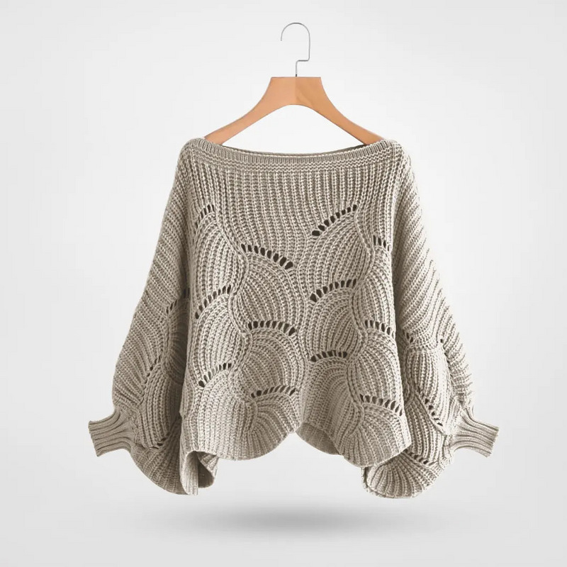 Oversized Sweater for Women - Wide Neck - Image 1