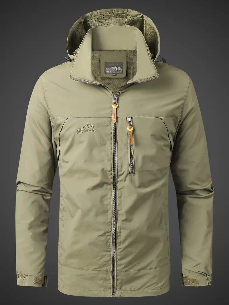Hooded Zip-Up Jacket for Men - Lightweight - Image 5
