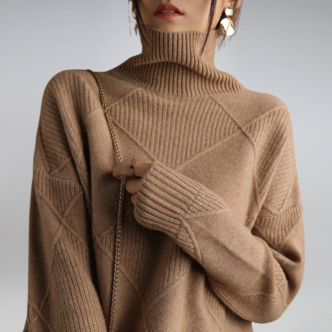 Turtleneck Sweater for Women - Long Sleeve - Image 3