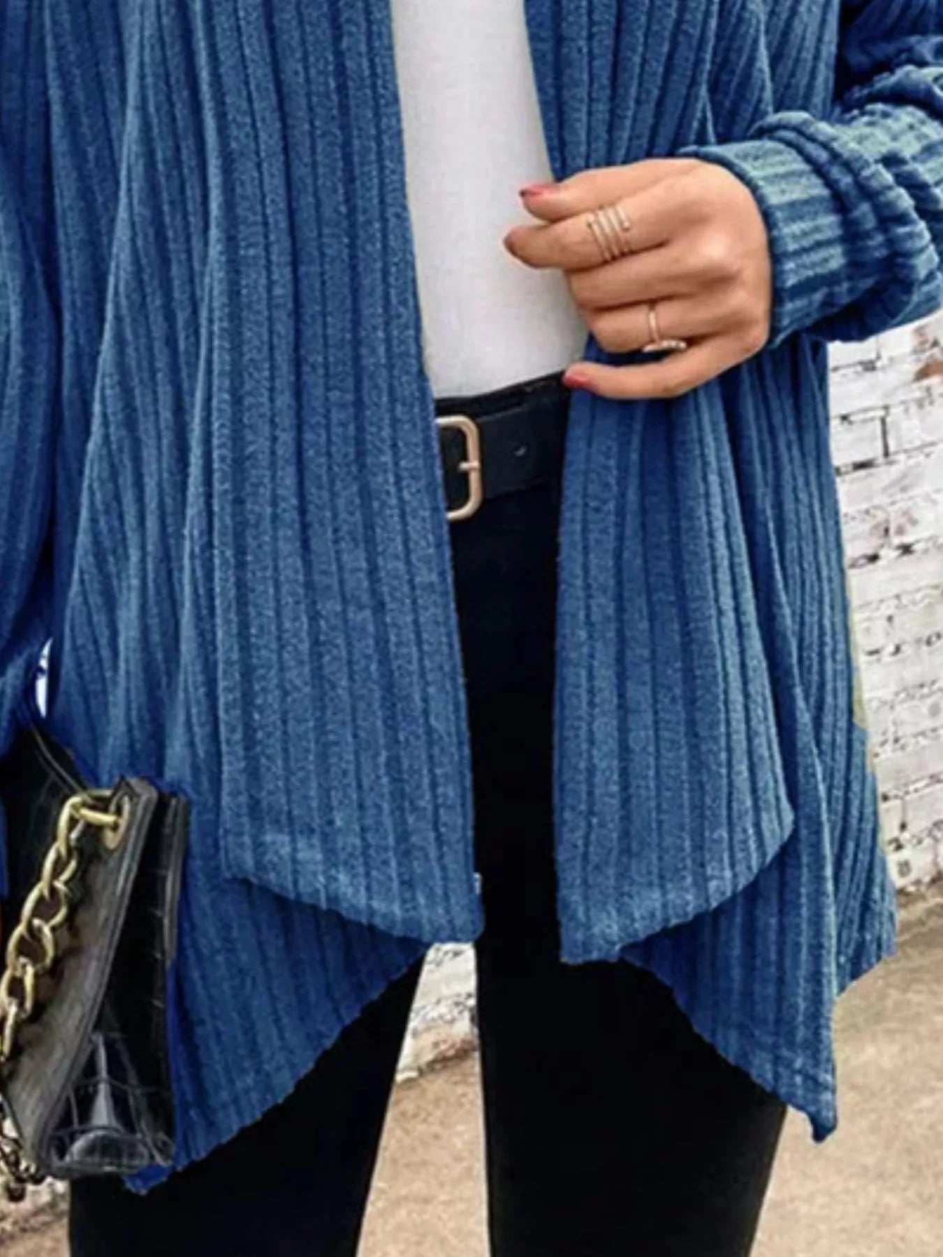 Open Front Cardigan for Women - Relaxed - Image 6