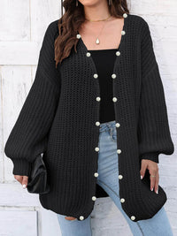 Long Cardigan for Women - Balloon Sleeve - Image 1