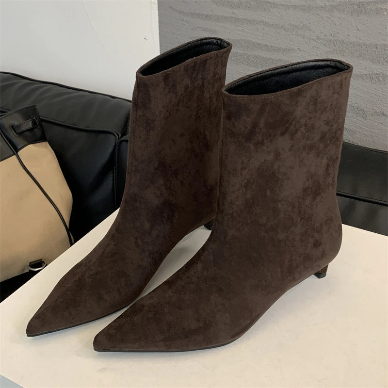 Ankle Boots for Women - Pointed Toe - Image 2